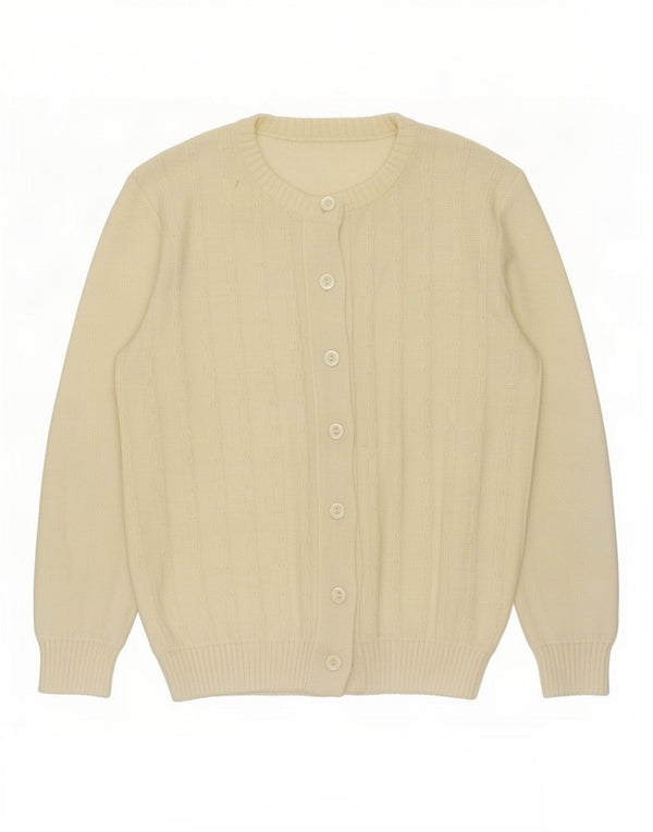 Vintage mujer Cardigan suéter Reino Unido 16 grande de blanco