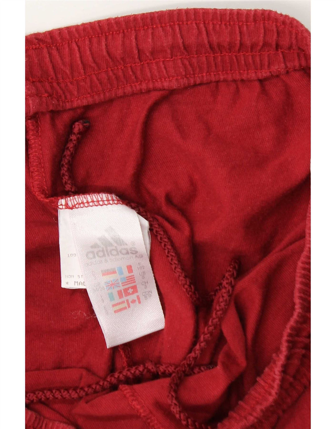 Adidas Pantalones De Chándal Para Hombre Pequeños De Algodón Rojo