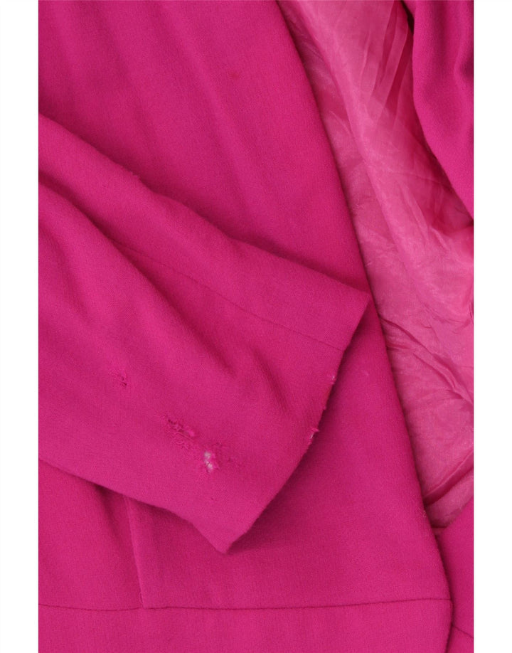 Chaqueta tipo blazer para mujer Elegance UK 44 Lana rosa mediana