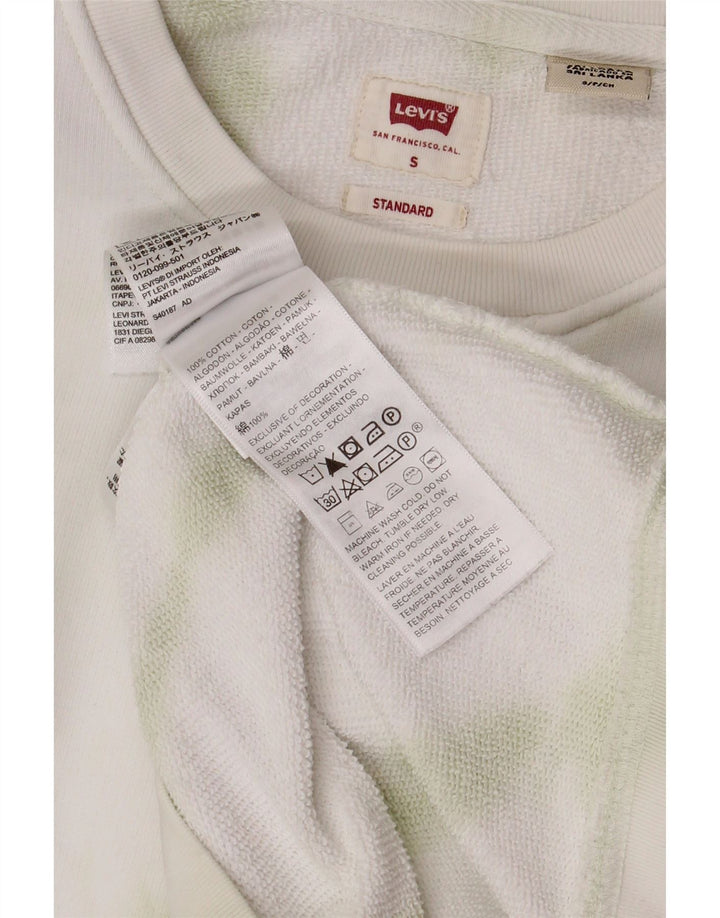 LEVI'S Sudadera Estándar para Hombre Jersey Pequeño Algodón Tie Dye Blanco