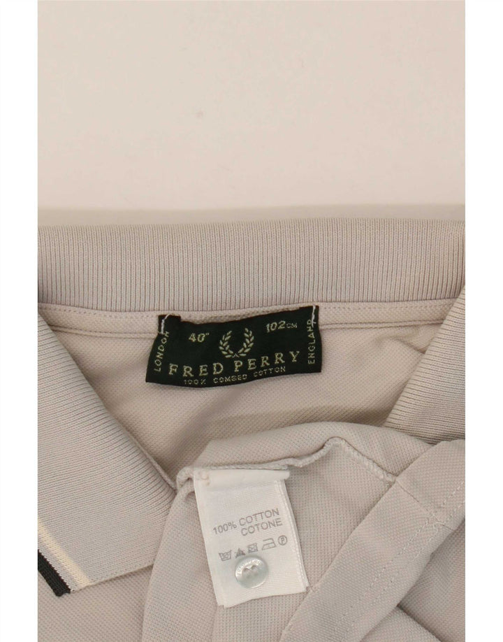Fred Perry Polo Para Hombre De Algodón A Rayas Gris Pequeño