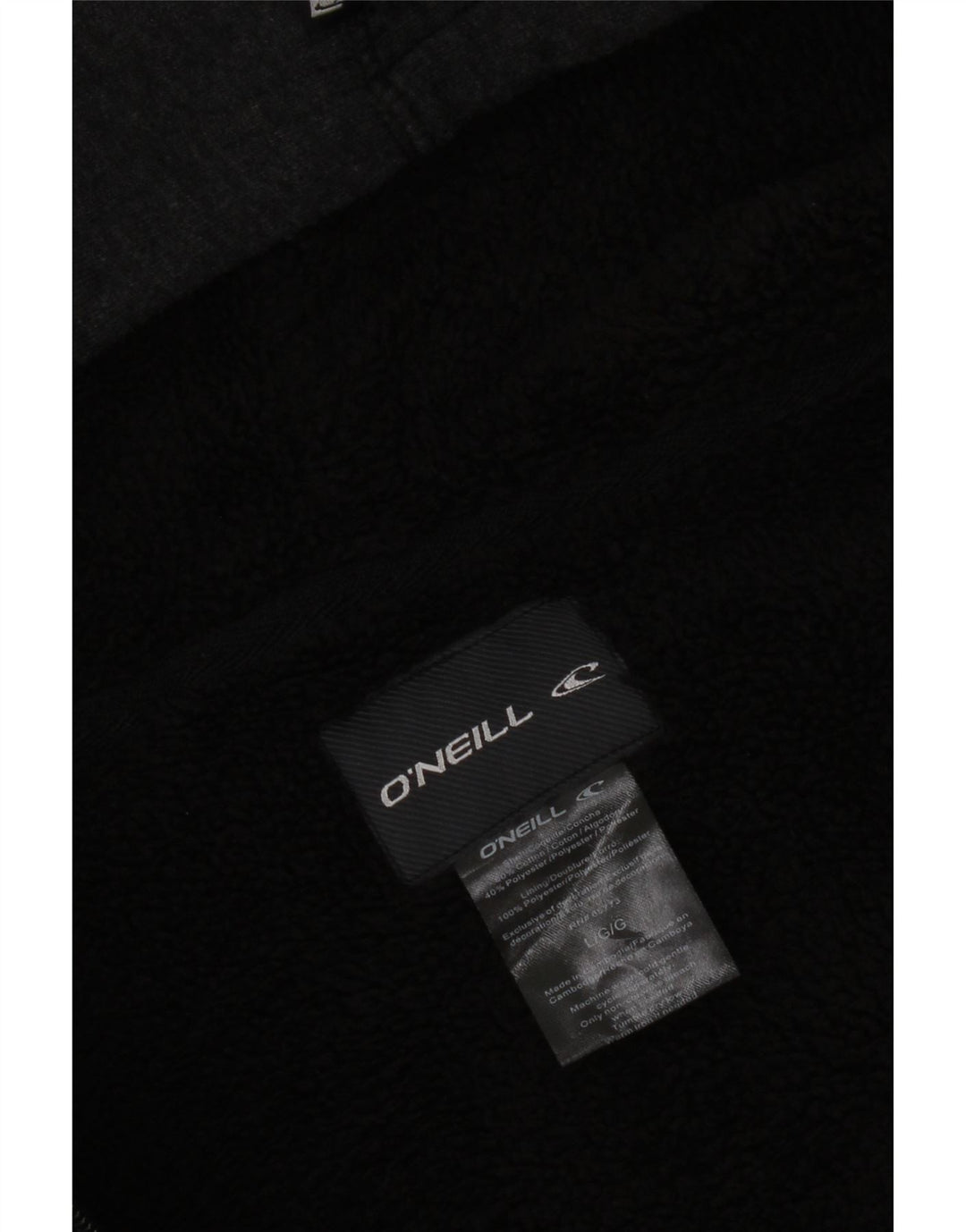 O'Neill - Sudadera con capucha y cremallera para hombre, tamaño grande, algodón gris