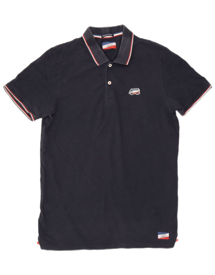 Jack & Jones Polo para hombre grande azul marino