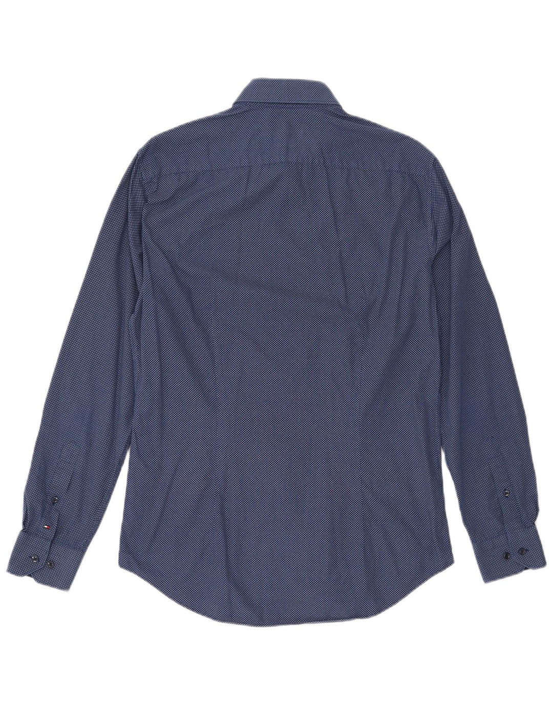 TOMMY HILFIGER Camisa con estampado abstracto para hombre Talla 15 1/2 39 Azul marino mediano