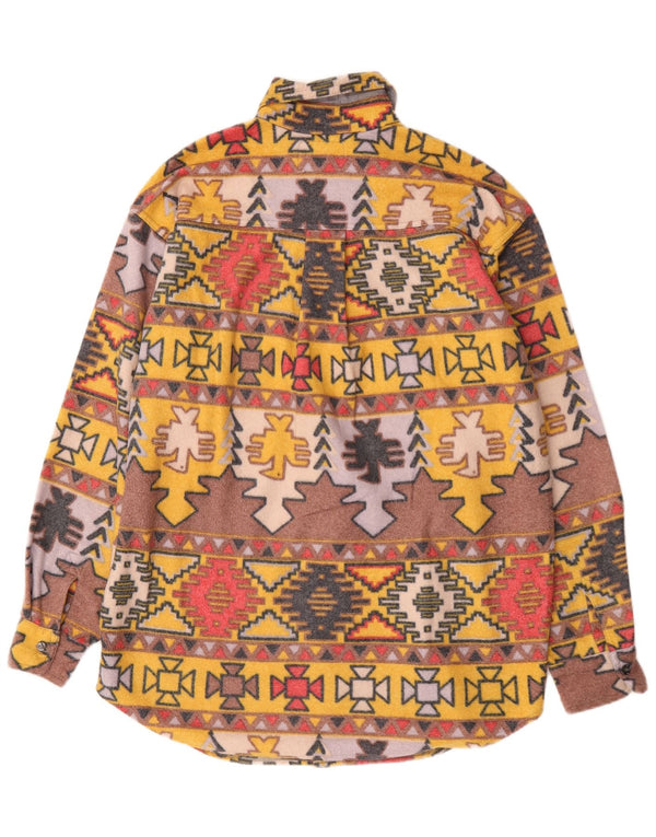 Sinful Camisa de franela de forro polar para hombre, tamaño grande, multicolor, geométrico