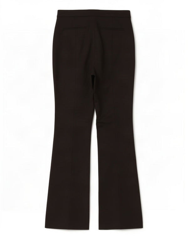 MINT VELVET Pantalones chinos acampanados para mujer UK 12 Medium W30 L32 Algodón negro