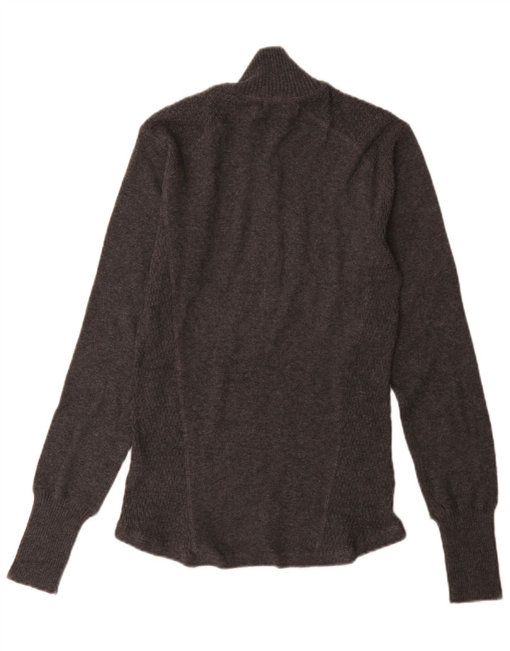 Eddie Bauer - Jersey para hombre con cuello y cremallera, talla pequeña, algodón gris