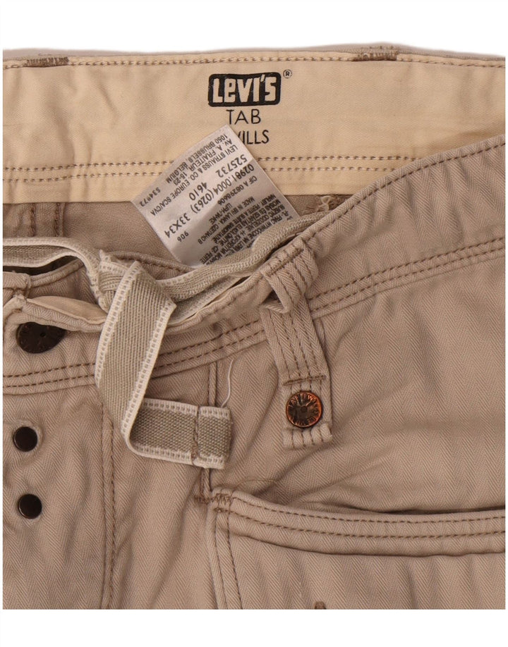 Pantalones cargo rectos Levi's para hombre W33 L34 Algodón beige