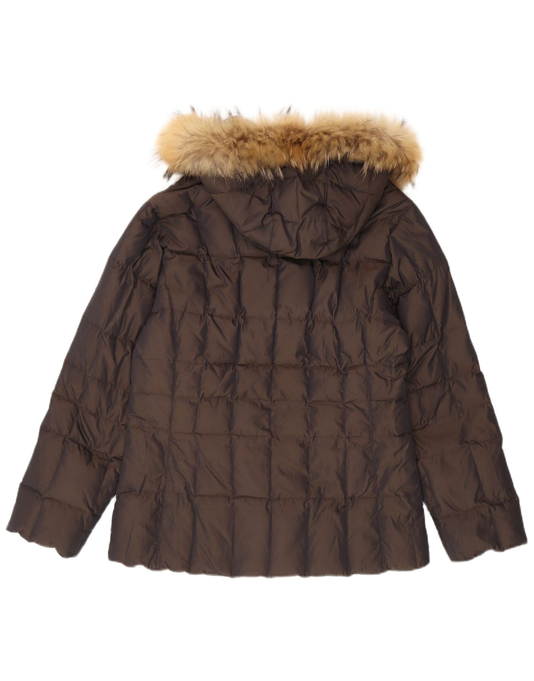 Post Card Chaqueta acolchada con capucha para mujer Reino Unido 40 Poliamida marrón medio