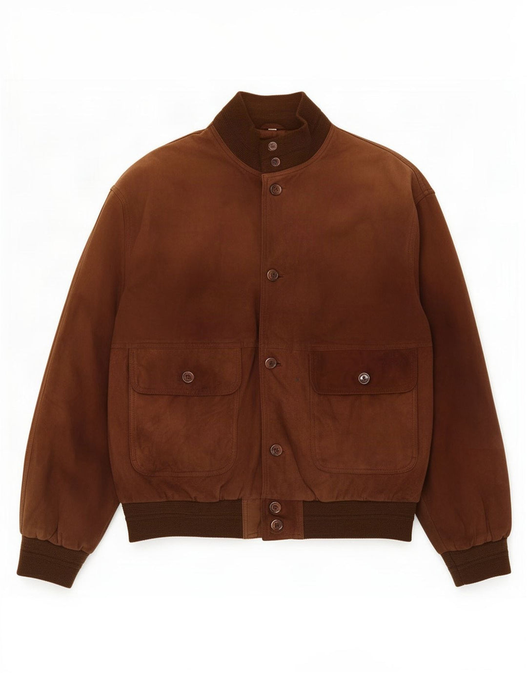 Vintage hombres ante bomber chaqueta IT 52 XL cuero marrón