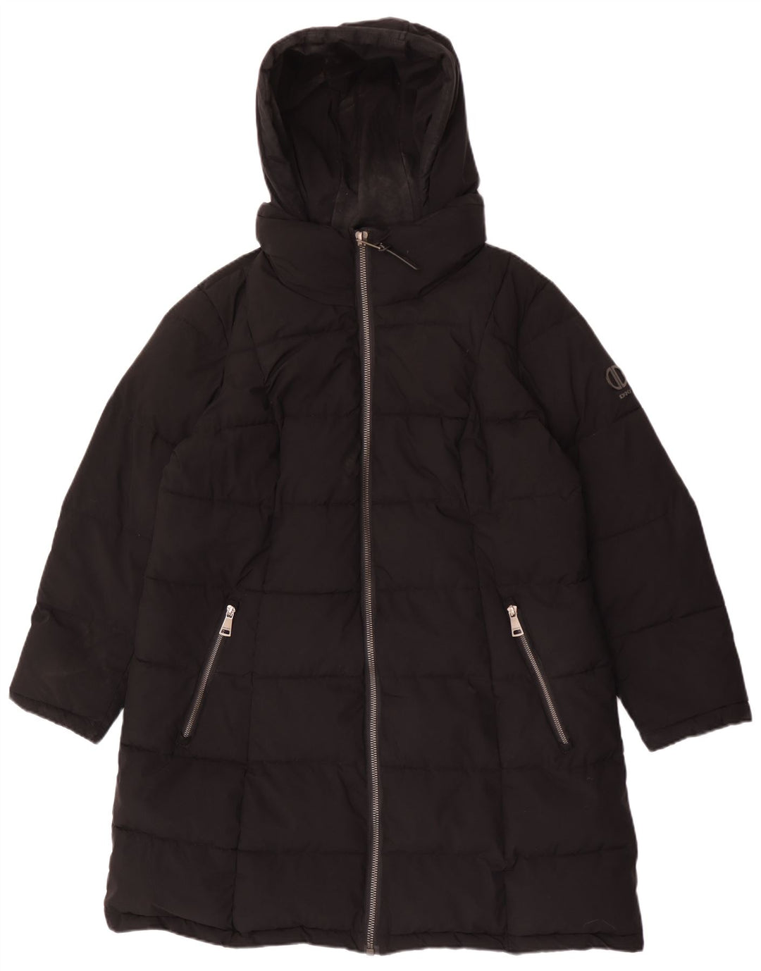 Dkny Abrigo acolchado con capucha para mujer UK 40 XL Poliéster negro