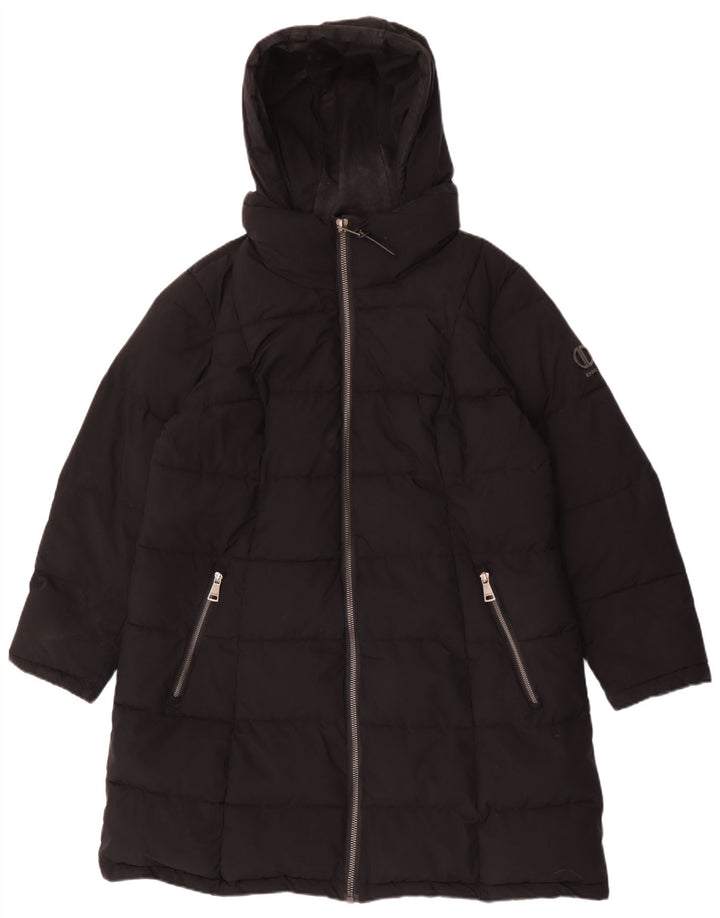 Dkny Abrigo acolchado con capucha para mujer UK 40 XL Poliéster negro