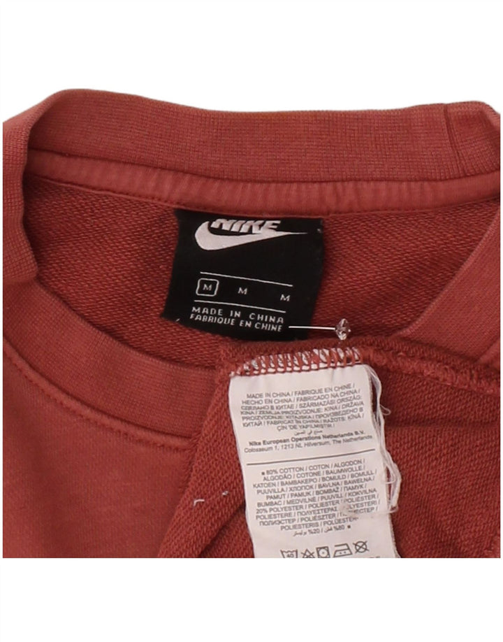 NIKE Mens Sweatshirt Jumper Medium Red Cotton