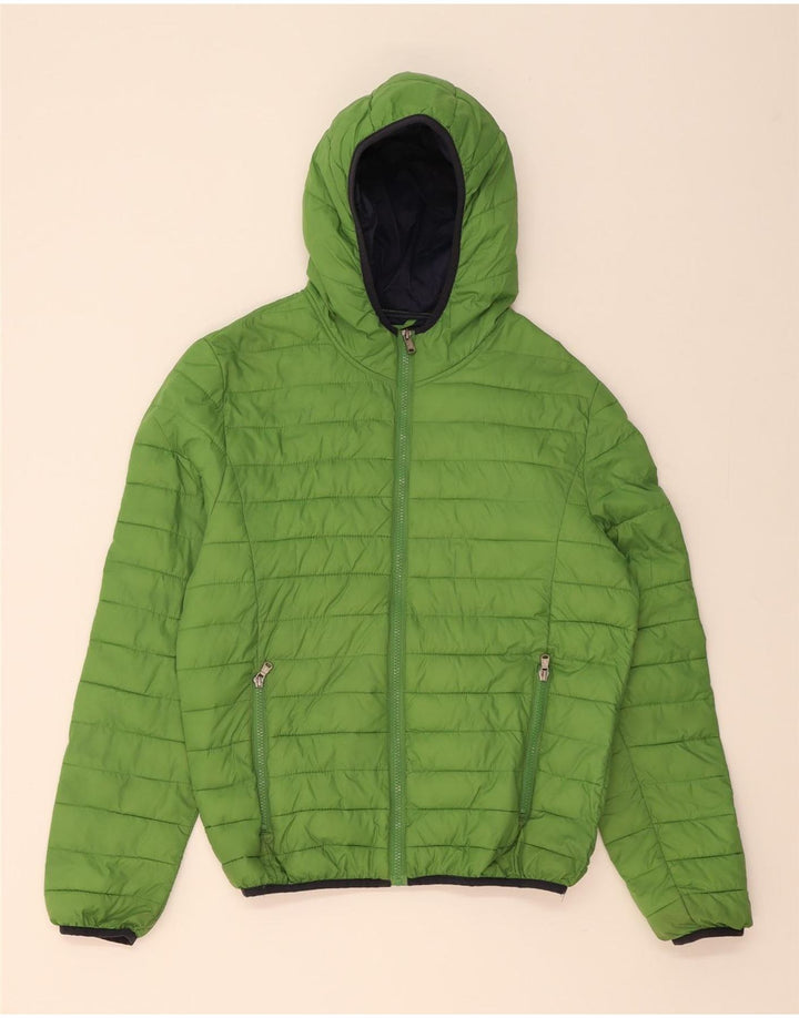 Champion Chaqueta acolchada con capucha para hombre UK 38 Poliamida verde medio