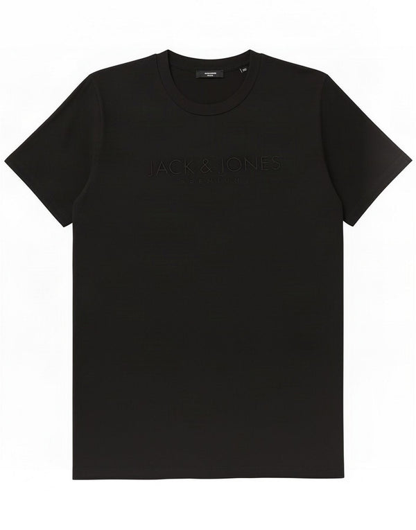 Jack & Jones Camiseta para hombre Top Large Black Cotton