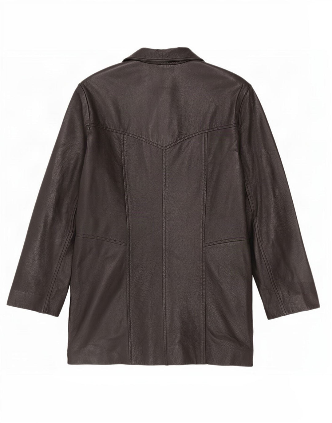 Heeli Chaqueta Blazer de Cuero con 5 Botones para Mujer UK 46 Grande Negro
