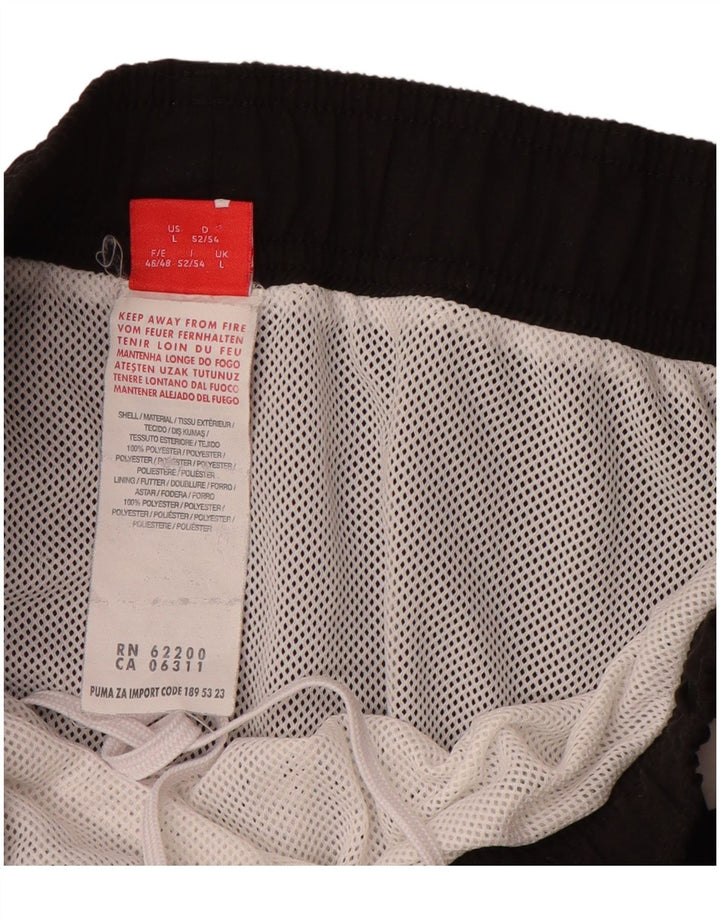 PUMA Mens Graphic Sport Shorts Large  Black Colourblock Polyester