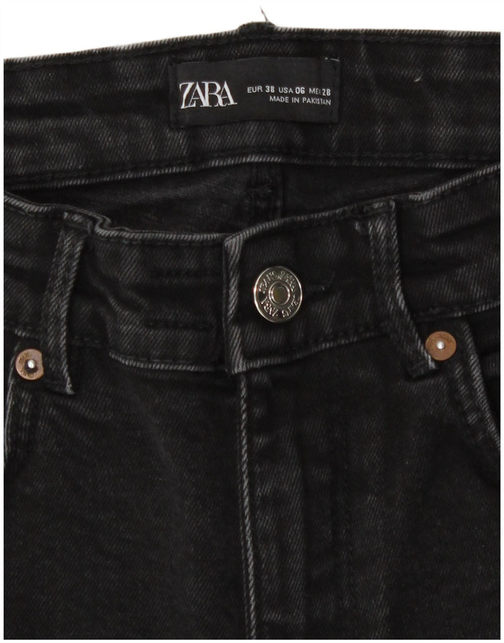 Zara Jeans Bootcut para Mujer EU 38 Small W28 L25 Algodón Negro