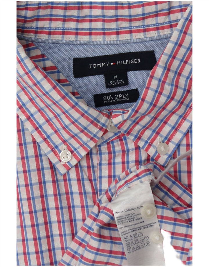 TOMMY HILFIGER Camisa de dos capas de los años 80 para hombre Algodón a cuadros multicolor mediano