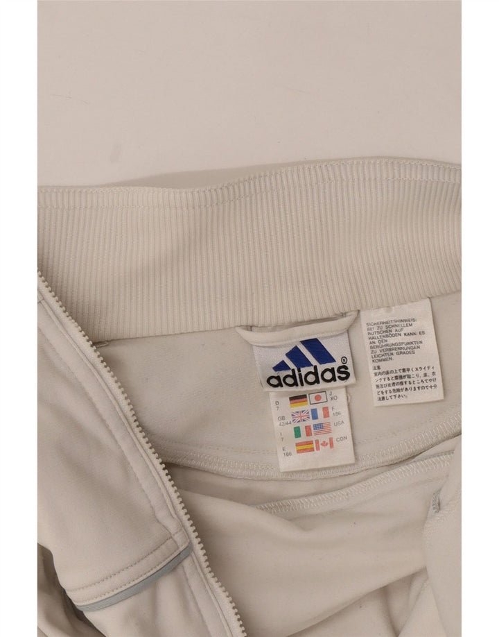 ADIDAS Chaqueta de chándal para hombre UK 42/44 Grande Poliéster blanco