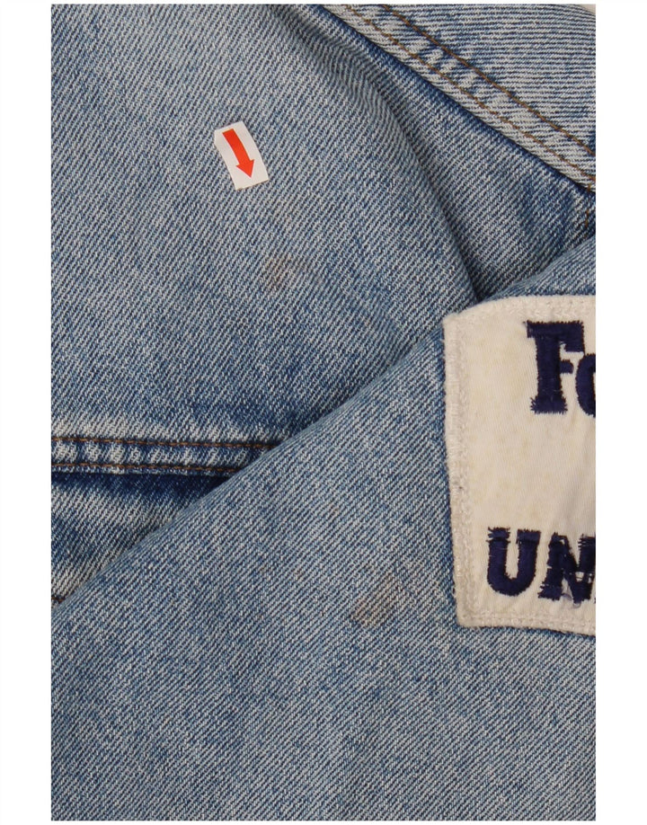 UNIFORM Chaqueta vaquera corta con gráfico para mujer Reino Unido 40 Grande Azul