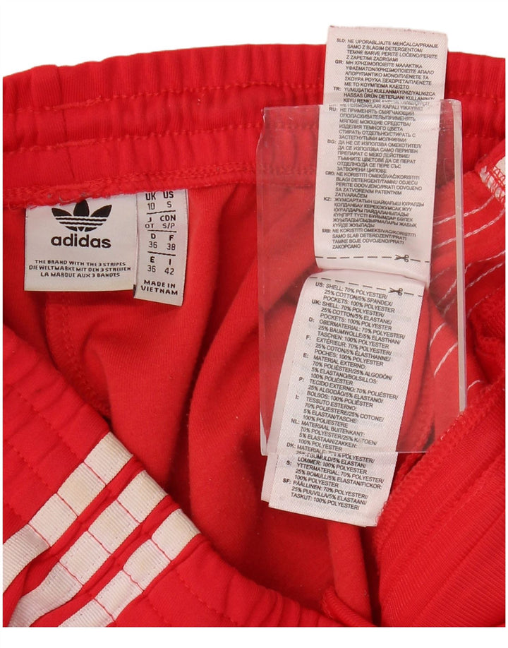 ADIDAS Pantalones de chándal para mujer UK 10 Small Red Poliéster