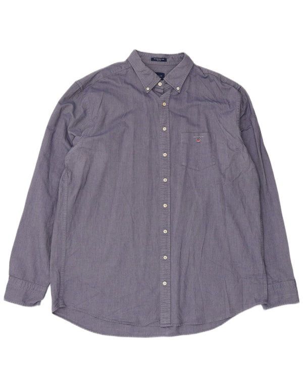 Gant Camisa Regular Fit Hombre Talla 45/46 18 2XL Algodón Azul