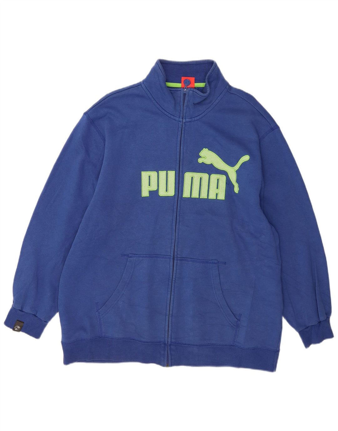Puma Mens Graphic Chándal Top Chaqueta 2XL Algodón Azul