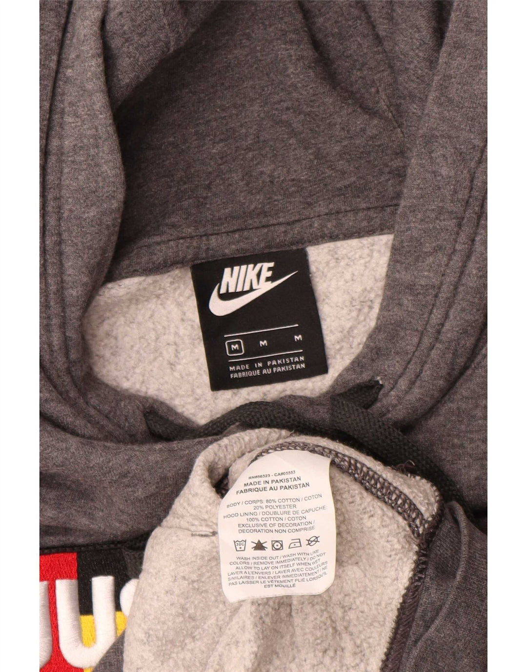 Nike Hombre Sudadera Con Capucha Gráfica Jersey De Algodón Gris Medio