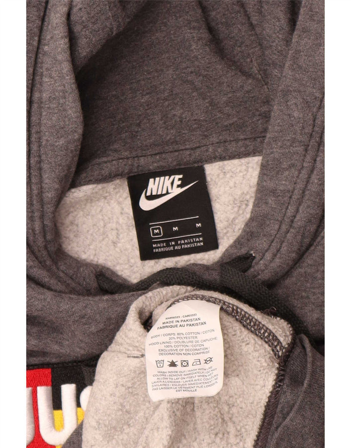 Nike Hombre Sudadera Con Capucha Gráfica Jersey De Algodón Gris Medio