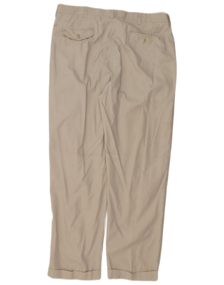 POLO RALPH LAUREN Pantalón chino con pinzas para hombre W38 L32 Algodón beige