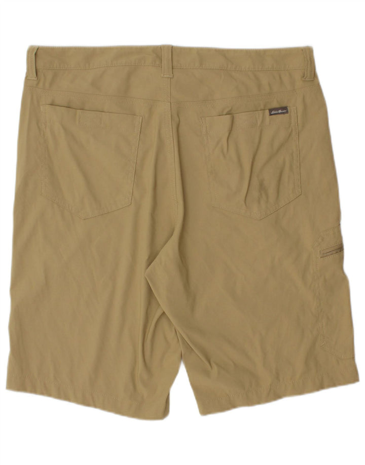 Eddie Bauer Pantalones cortos cargo para hombre W34 Nylon caqui grande