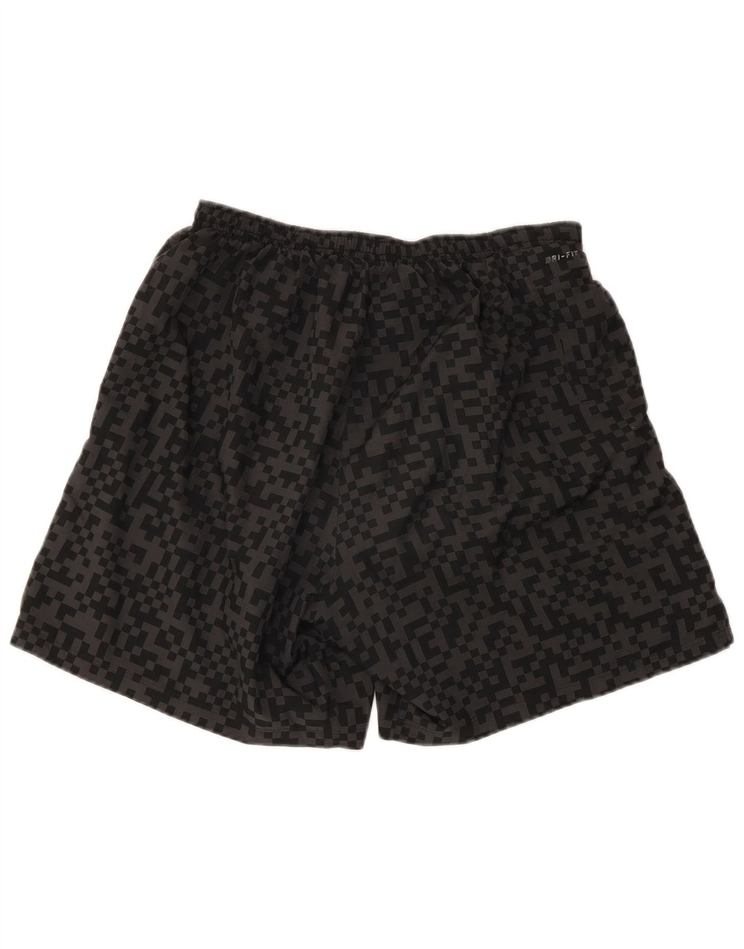 Nike Dri Fit - Pantalones cortos deportivos para hombre, poliéster geométrico, color negro