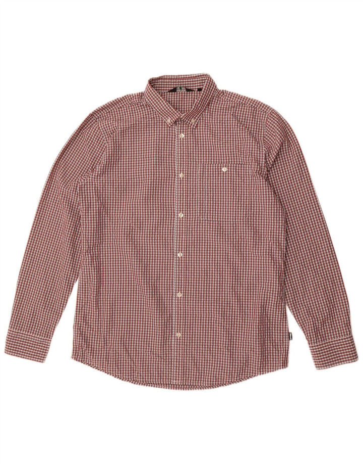 Camisa Rohan Hombre Grande Cuadros Rojos Poliéster