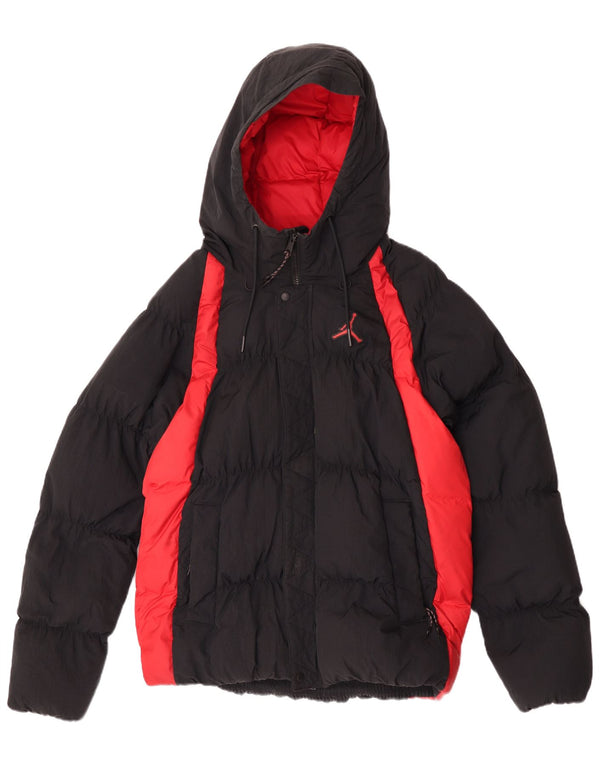 Jordan Chaqueta acolchada holgada con capucha para hombre UK 36 Small Black Colourblock
