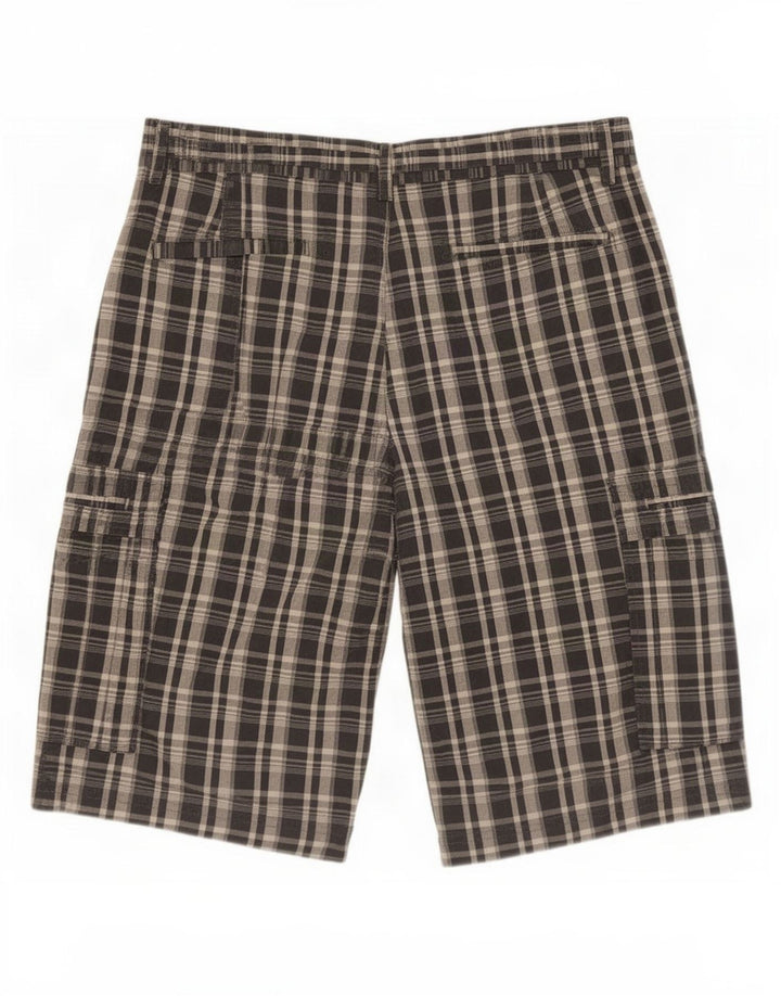 Marks & Spencer Pantalones Cortos Cargo Autograph para Hombre Mediano W32 Algodón a Cuadros Gris
