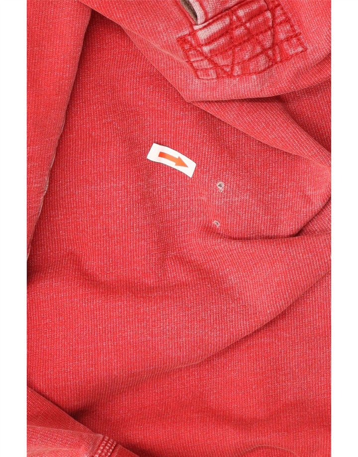 Sudadera con cuello tipo polo para hombre Fat Face Jersey de algodón rojo medio