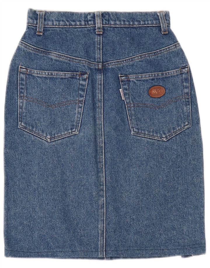 Falda Vaquera Valentino W26 Small Azul Algodón