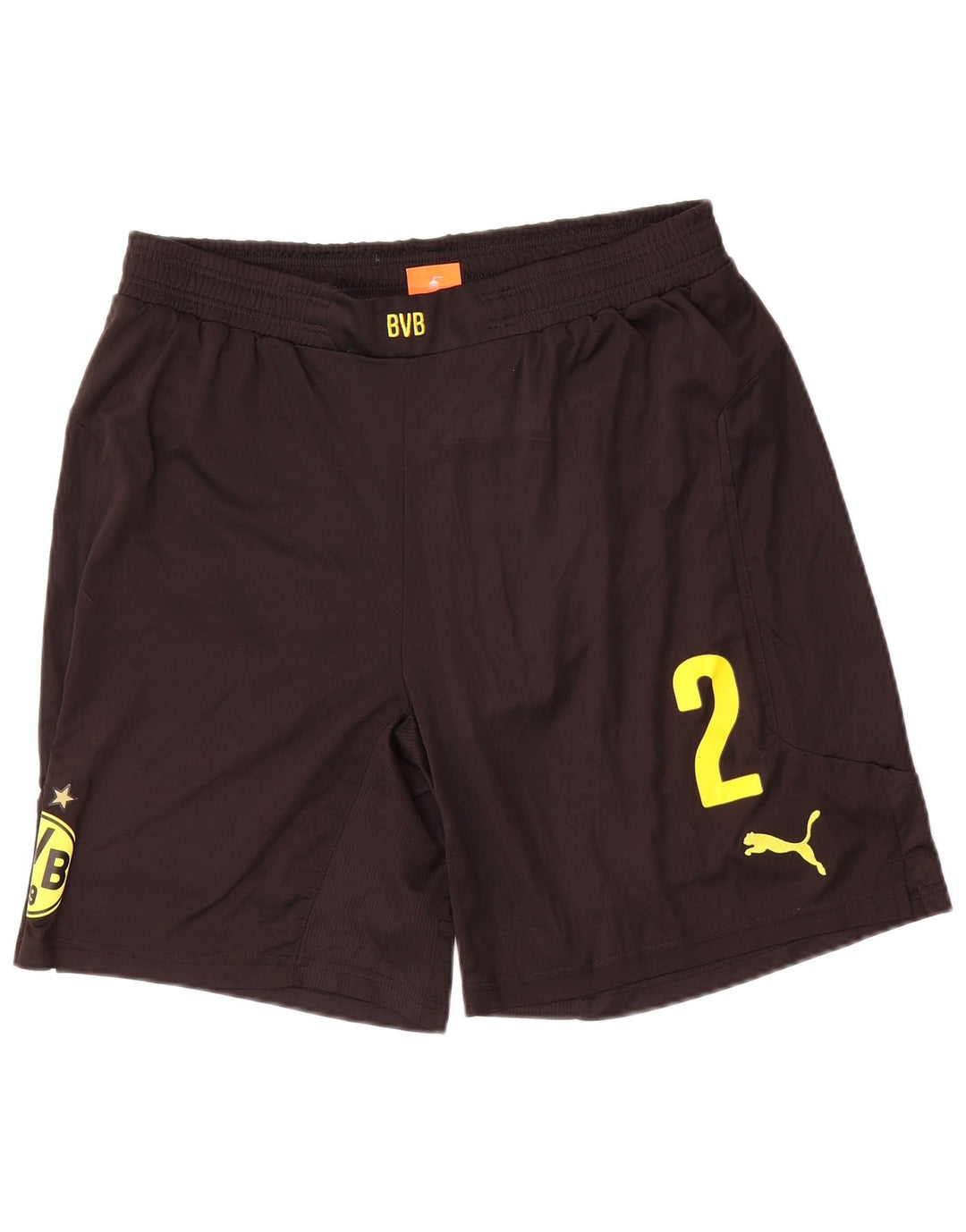 Puma Mens BVB Dortmund Graphic Sport Shorts Grande Poliéster Negro