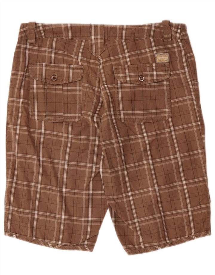 BRUGI Womens Casual Shorts IT 46 Large W30  Brown Check