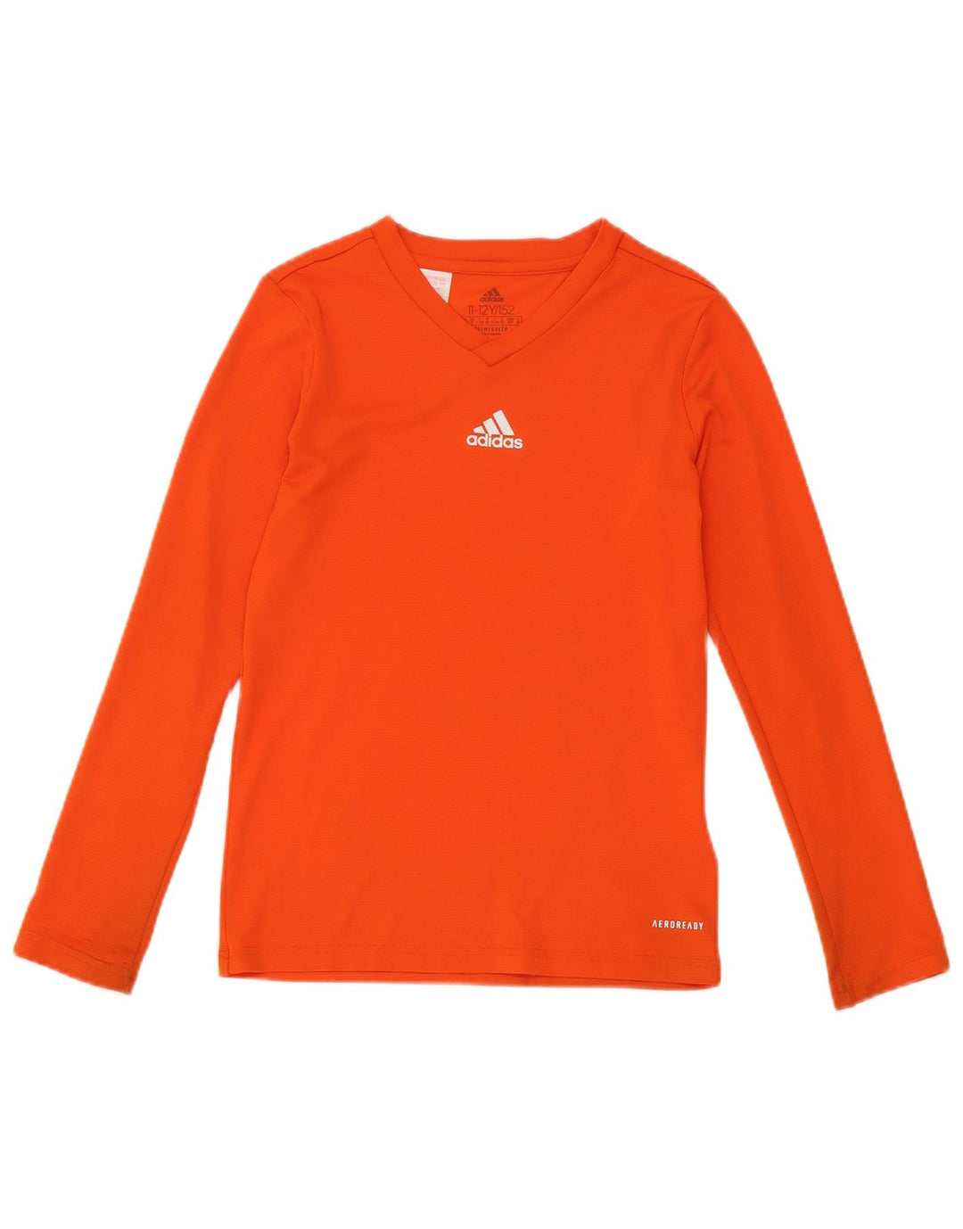 Adidas Chico Aeroready Top Manga Larga 11-12 Años Naranja Poliéster