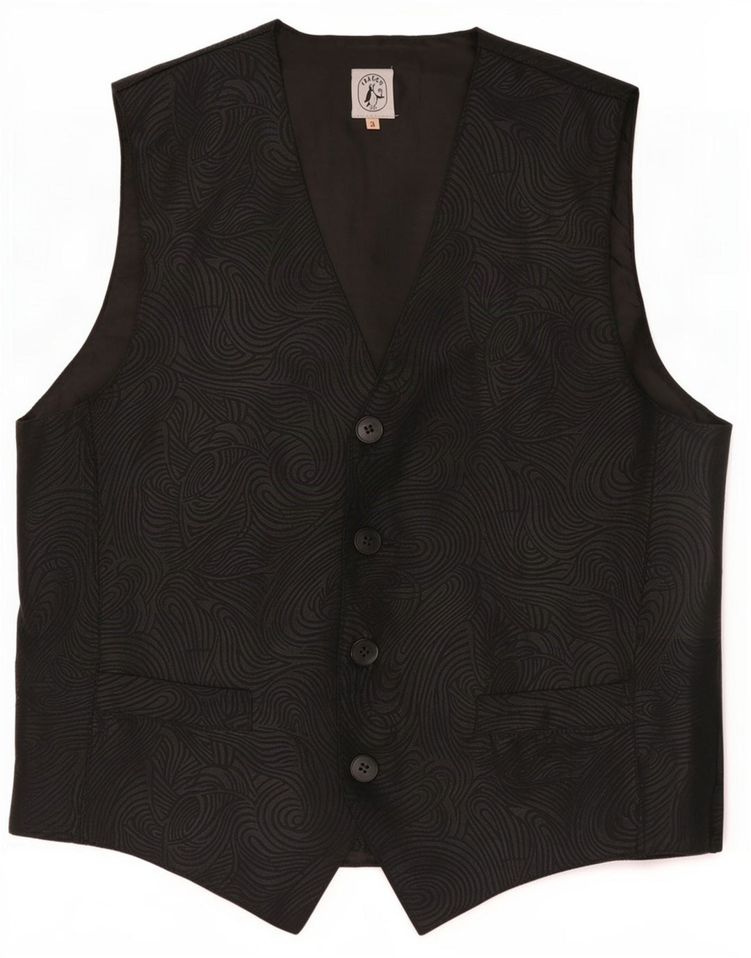 Chaleco Isaac para hombre Poliéster negro grande