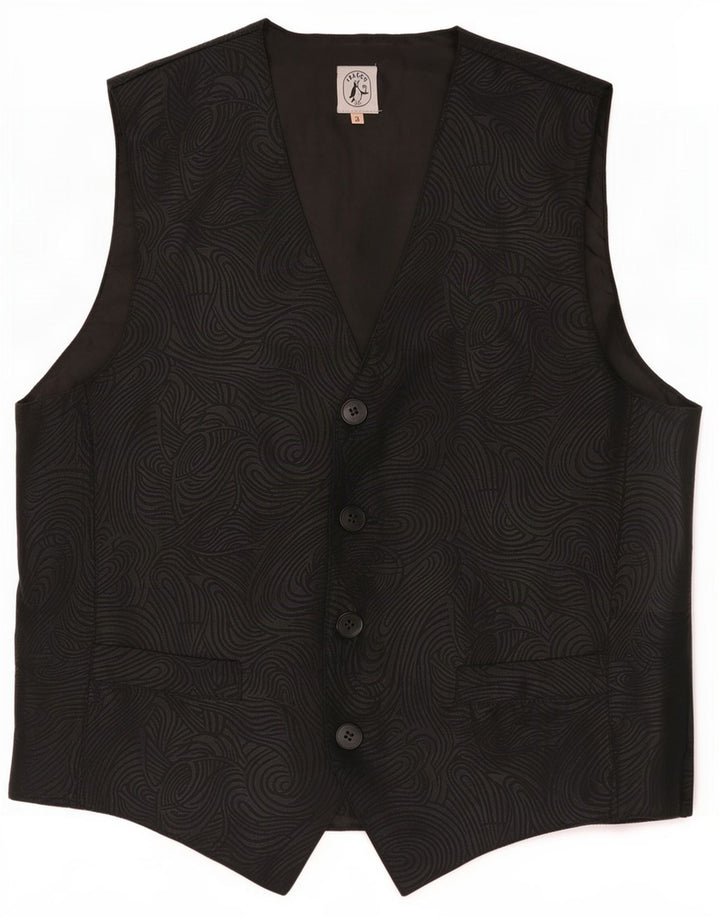 Chaleco Isaac para hombre Poliéster negro grande