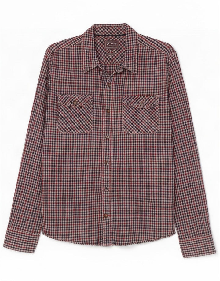 Fat Face Camisa ajustada para hombre de algodón a cuadros multicolor grande