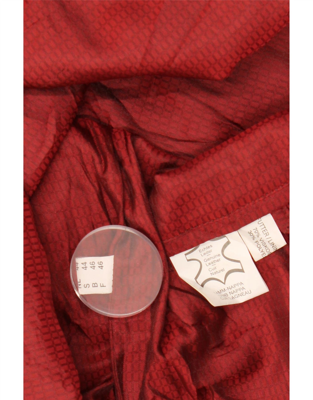 VINTAGE Chaqueta de cuero para mujer EU 46 XL Cuero burdeos