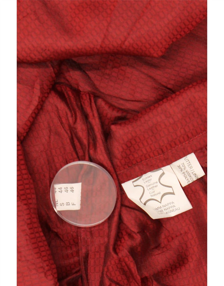 VINTAGE Chaqueta de cuero para mujer EU 46 XL Cuero burdeos