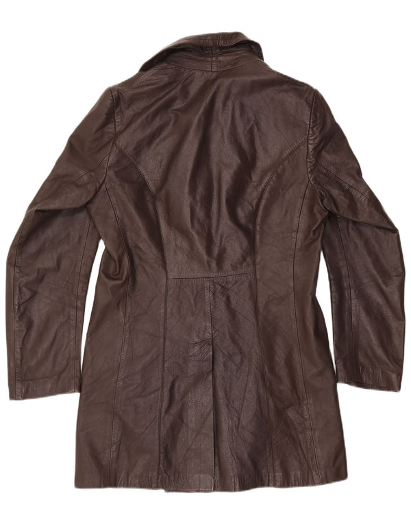 Abrigo de cuero para mujer VINTAGE IT 50 XL Marrón