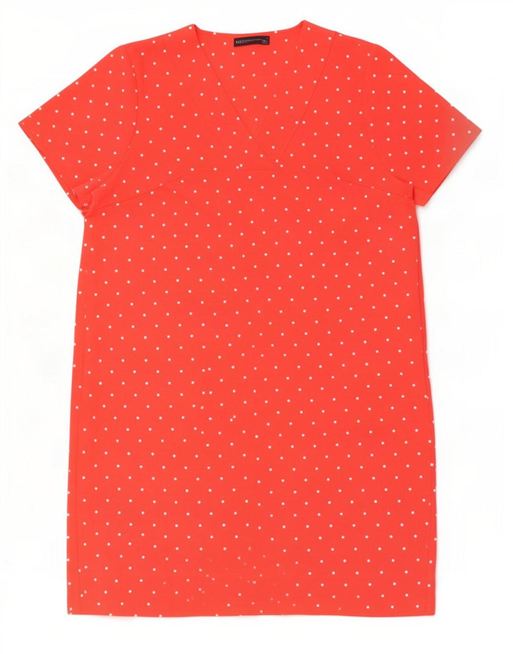 Marks & Spencer Vestido recto para mujer UK 40 XL Poliéster de lunares rosas