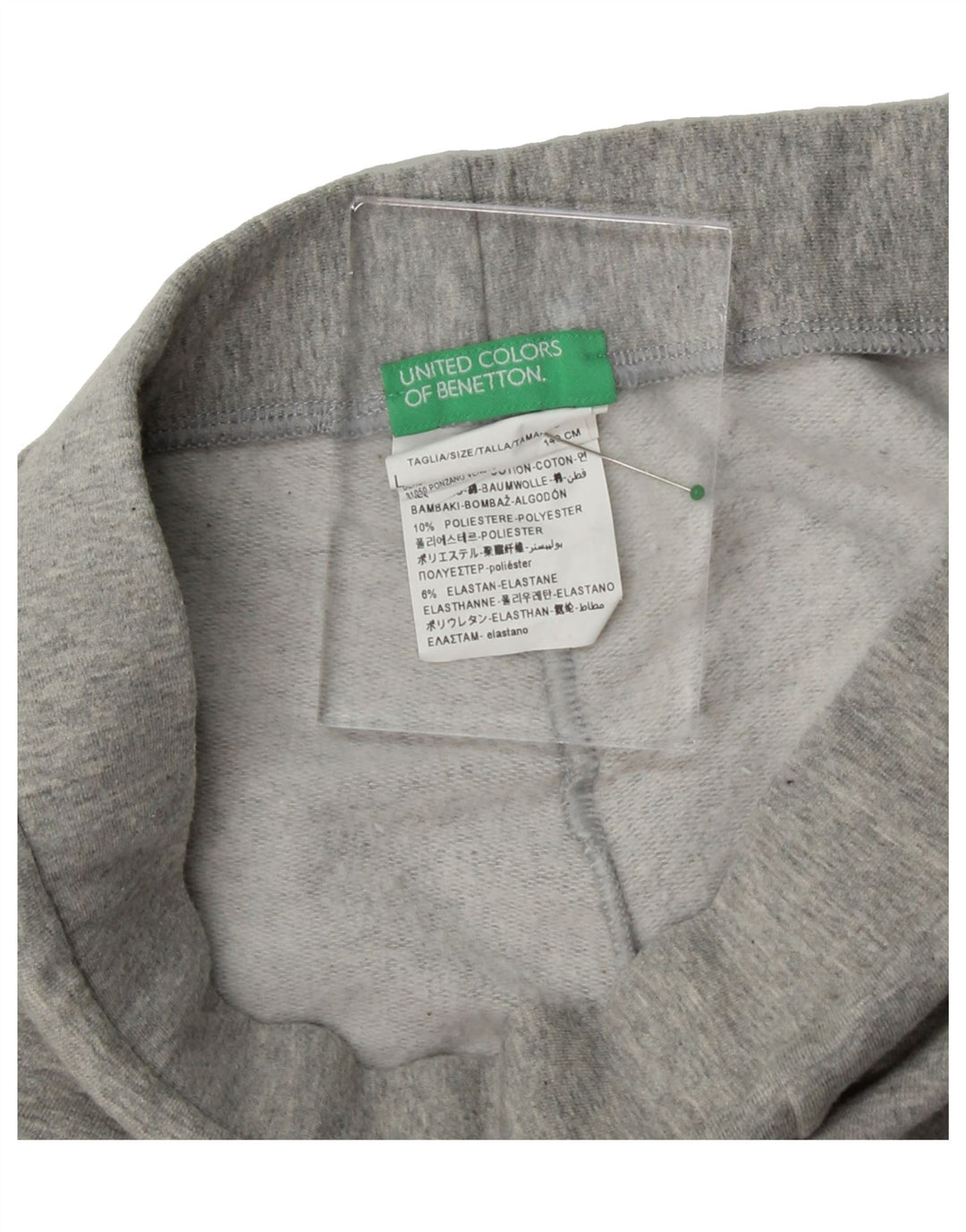 BENETTON Girls Leggings 8-9 Years Large Grey Cotton Vintage Benetton and Second-Hand Benetton from Messina Hembry 