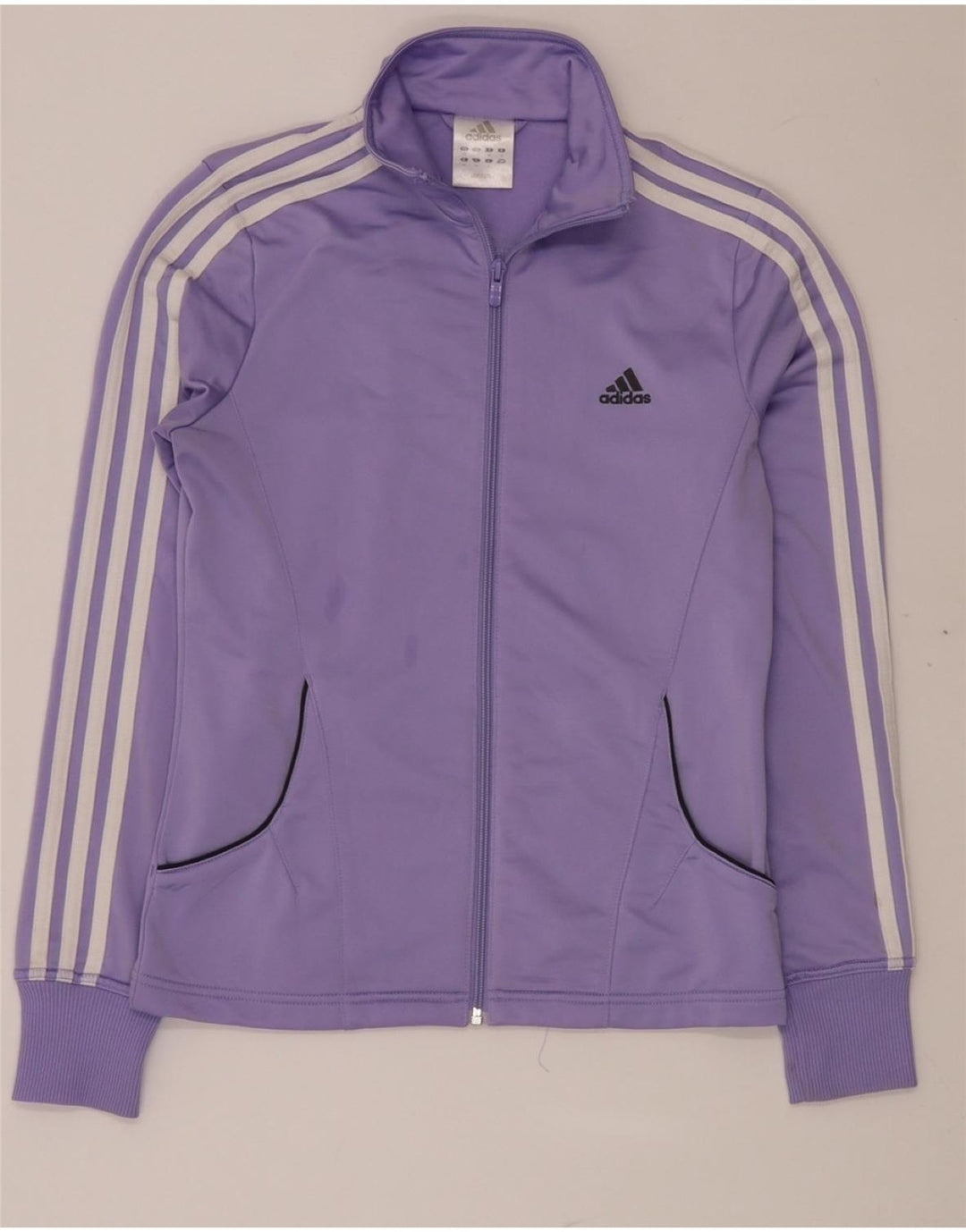 ADIDAS Chaqueta superior de chándal para mujer Reino Unido 12 Poliéster morado mediano